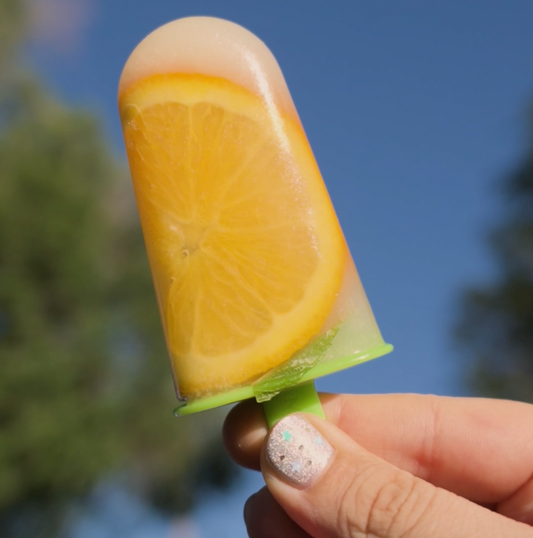 Orange Mint Lemonade Popsicles