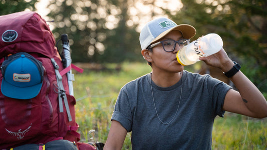 Hydrating on a Hike